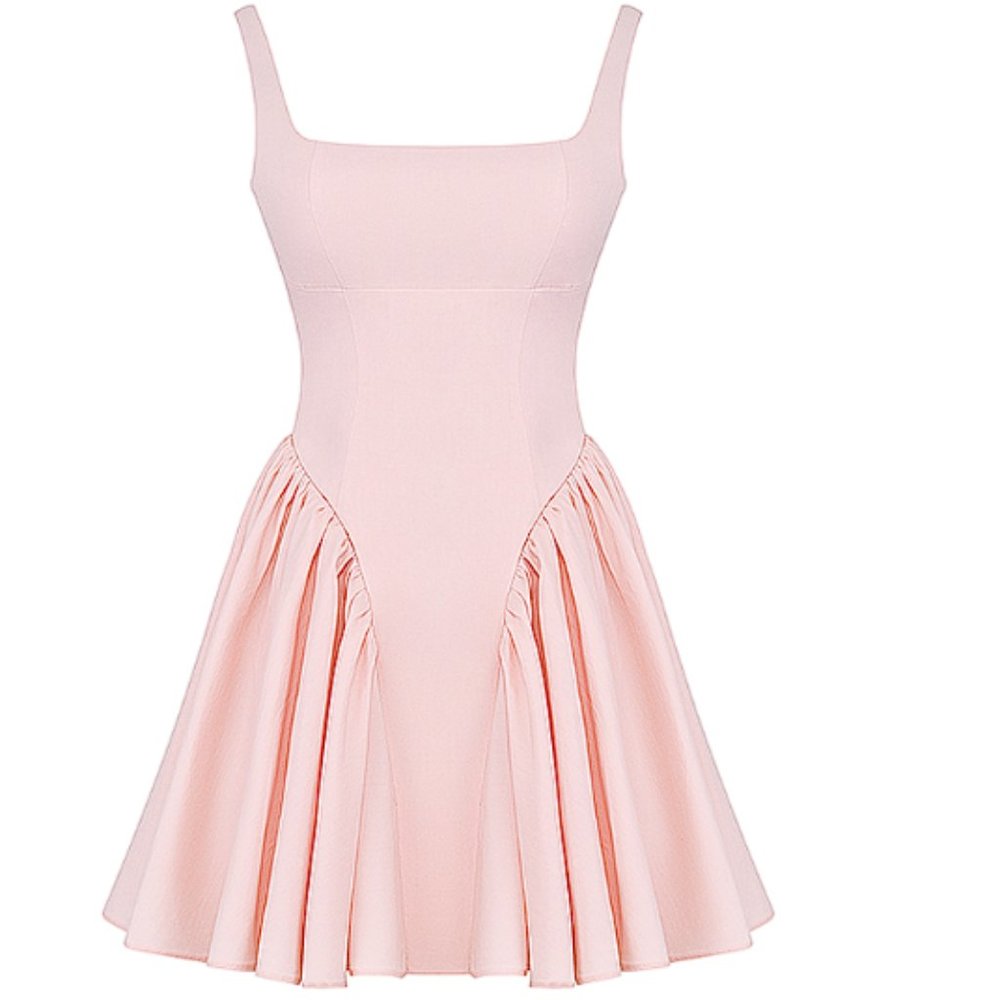 House of CB 'Florianne' Soft Peach Bow Mini Dress NWT - Picture 10 of 14